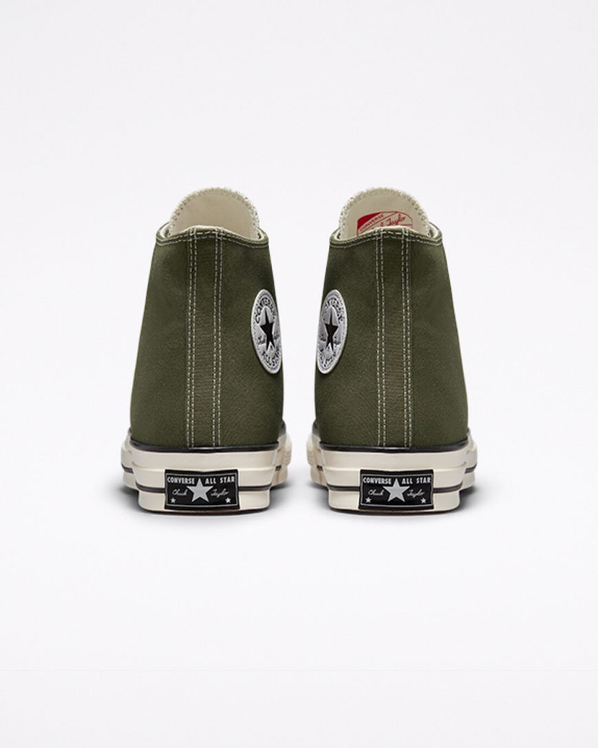 Olive / Black Converse Chuck 70 Canvas Men's High Top Shoes | ZBL1I7K83