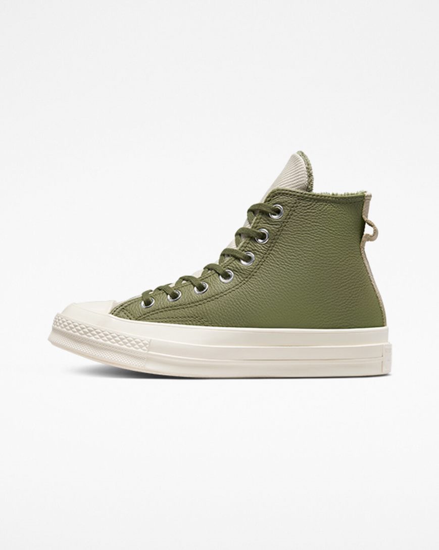 Olive Converse Chuck 70 Counter Climate Men's High Top Shoes | EZ8K95413