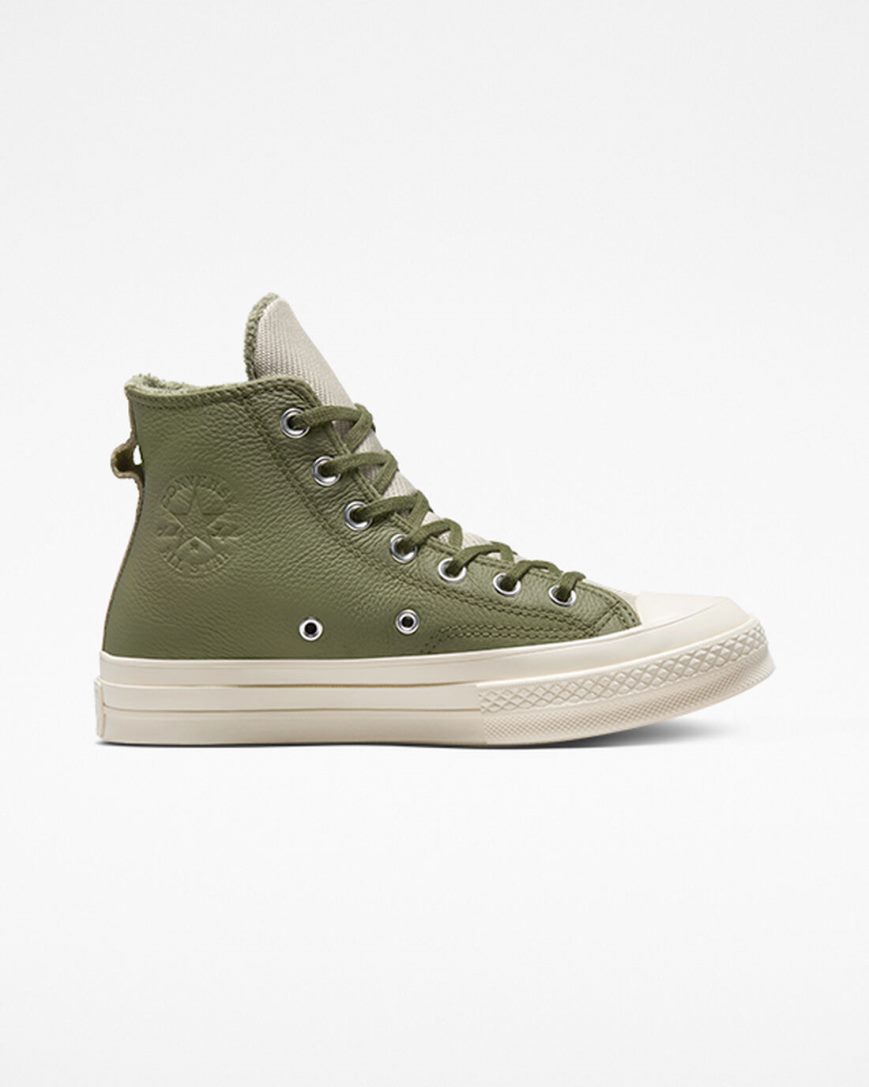 Olive Converse Chuck 70 Counter Climate Men\'s High Top Shoes | EZ8K95413