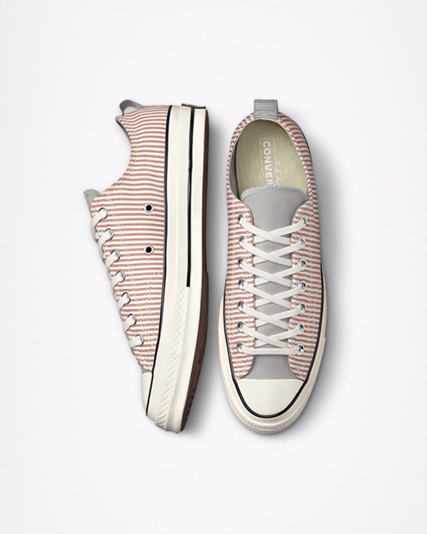 Olive Converse Chuck 70 Crafted Stripe Women's Low Top Shoes | PI71L5I9K