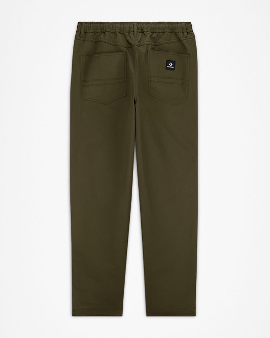 Olive Converse Five Pocket Men's Pants | IR4I8L15K