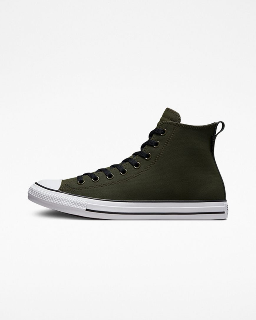 Olive / Green / White / Black Converse Chuck Taylor All Star TecTuff Women's High Top Shoes | GQ143K875