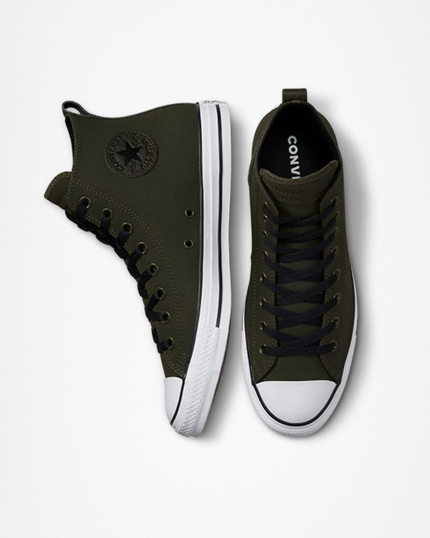 Olive / Green / White / Black Converse Chuck Taylor All Star TecTuff Women's High Top Shoes | GQ143K875