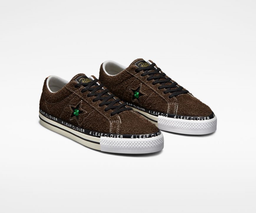 Olive / White Converse x Patta Four-Leaf Clover One Star Pro Men's Low Top Shoes | DML51349I