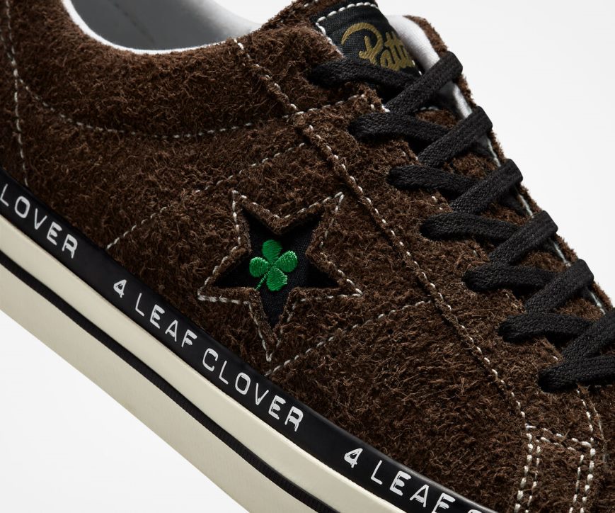 Olive / White Converse x Patta Four-Leaf Clover One Star Pro Men's Low Top Shoes | DML51349I