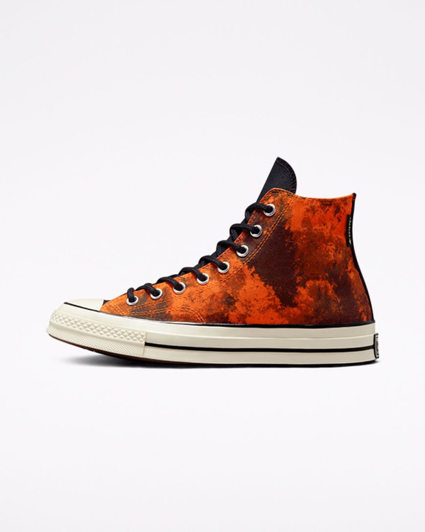 Orange / Black Converse Chuck 70 GORE-TEX® Women's High Top Shoes | GX341IK87