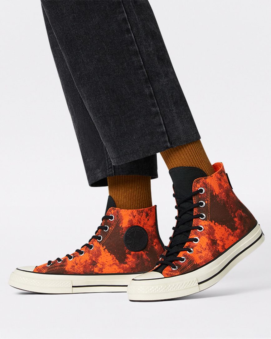 Orange / Black Converse Chuck 70 GORE-TEX® Women's High Top Shoes | GX341IK87