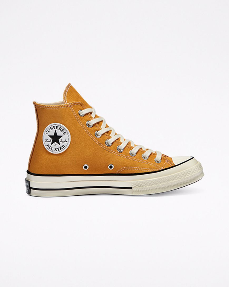 Orange Flower / Black Converse Chuck 70 Vintage Canvas Women\'s High Top Shoes | GZ598134L