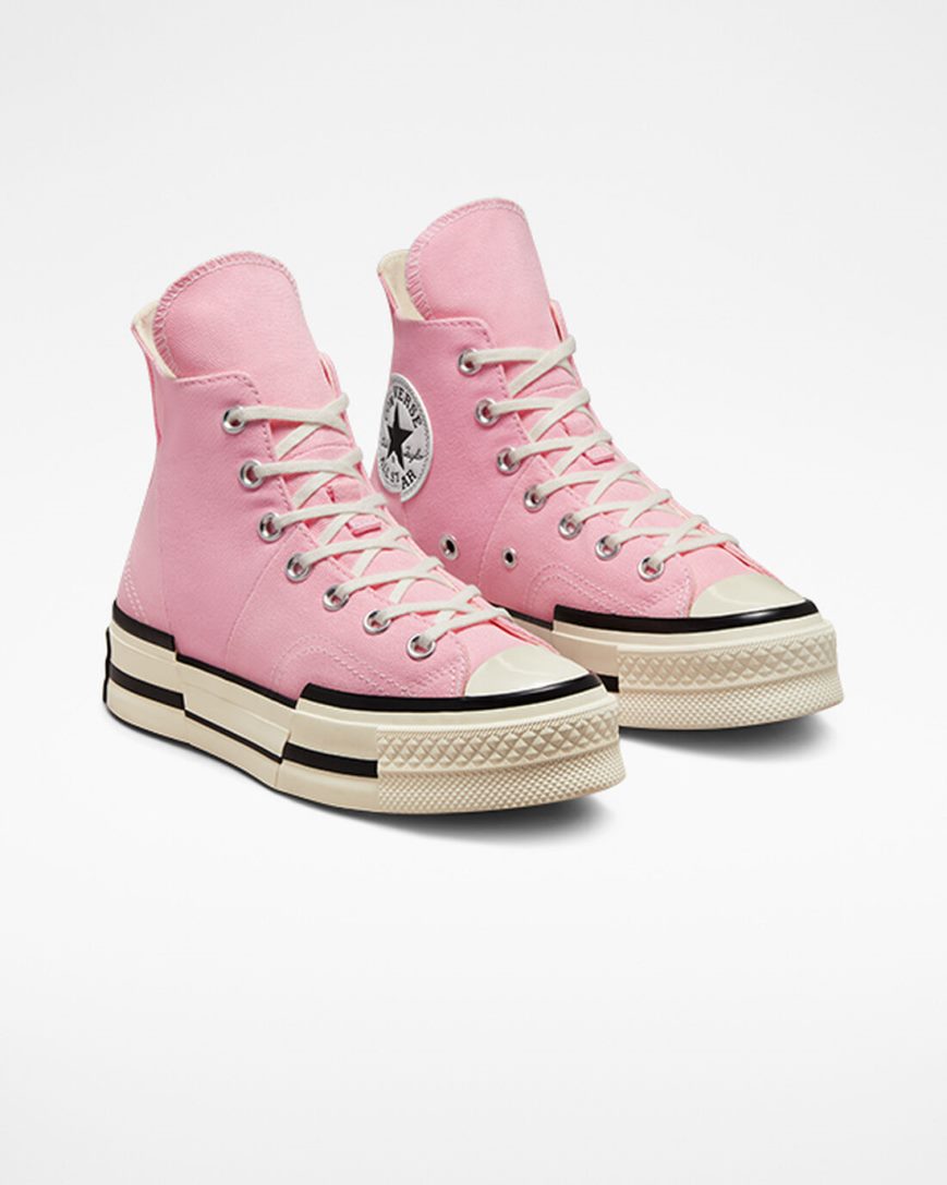 Orange Pink Converse Chuck 70 Plus Women's High Top Shoes | KI3L47KI8