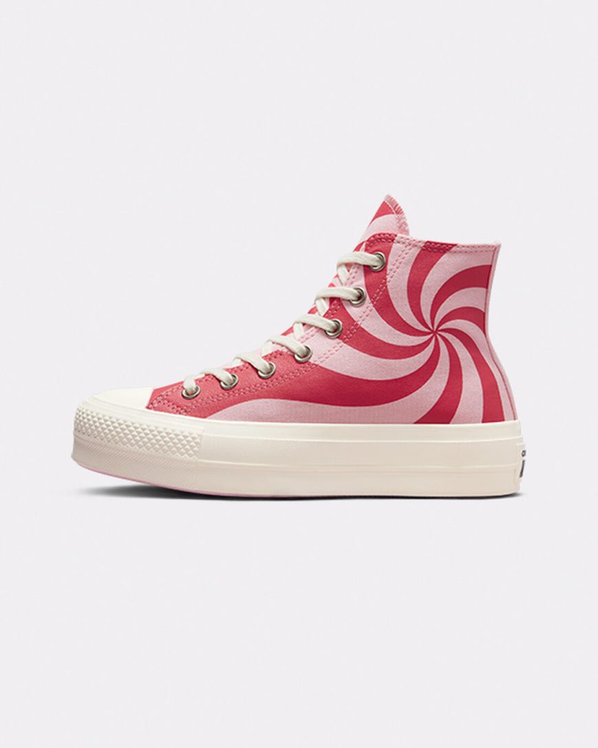 Orange Pink Converse Chuck Taylor All Star Lift Color Candy High Top Women's Platform Shoes | BN51IK4L7