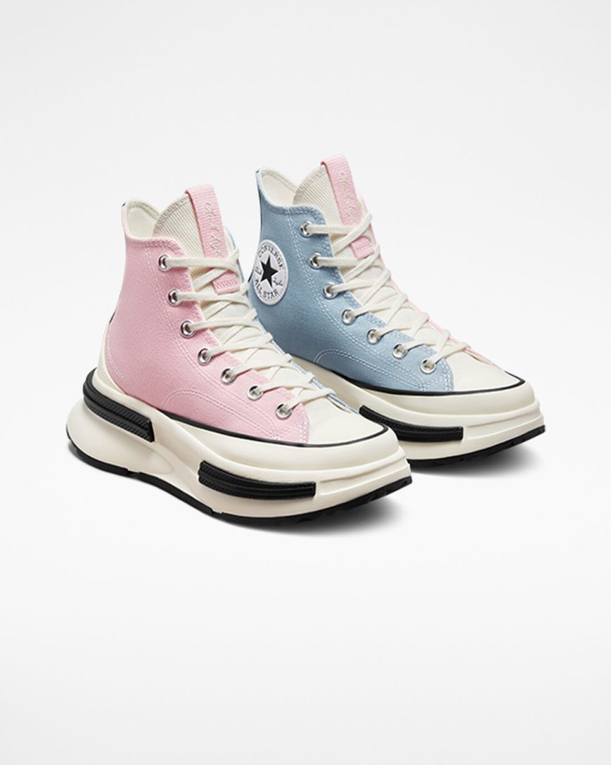 Orange Pink Converse Run Star Legacy CX Denim & Canvas Women's High Top Shoes | GF19LK5I3