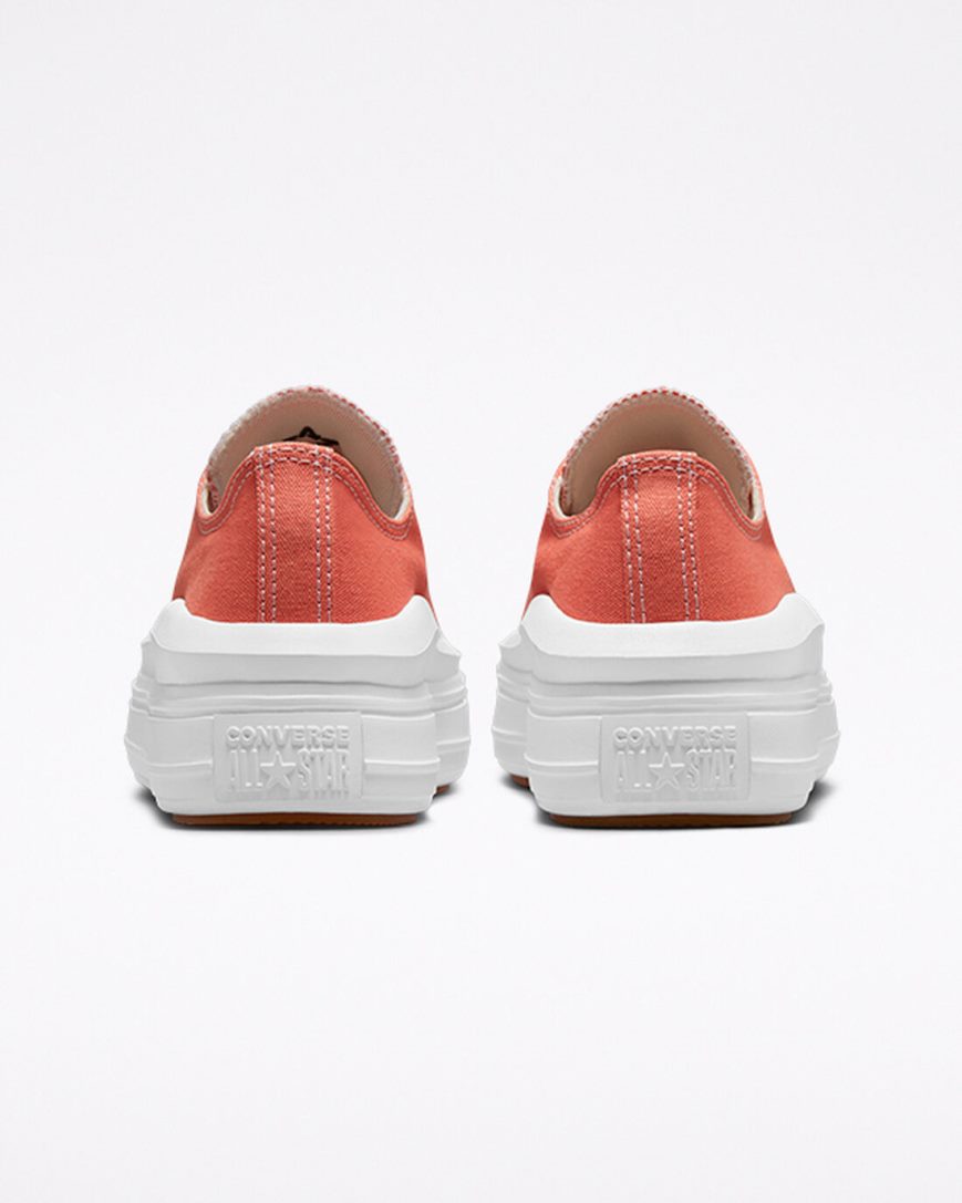 Orange / White Converse Chuck Taylor All Star Move Low Top Women's Platform Shoes | ZJL574I89