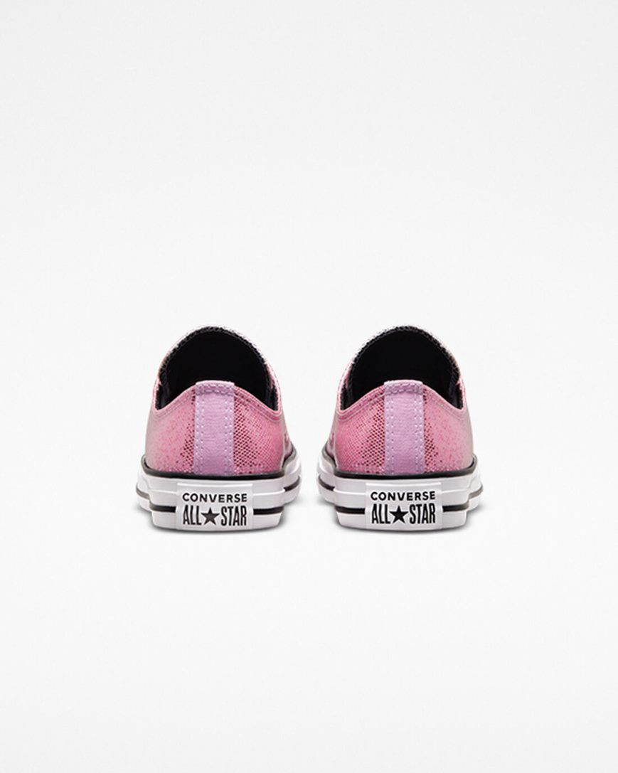 Pink / Black Converse Chuck Taylor All Star Glitter Girls' Low Top Shoes | DHL57193K