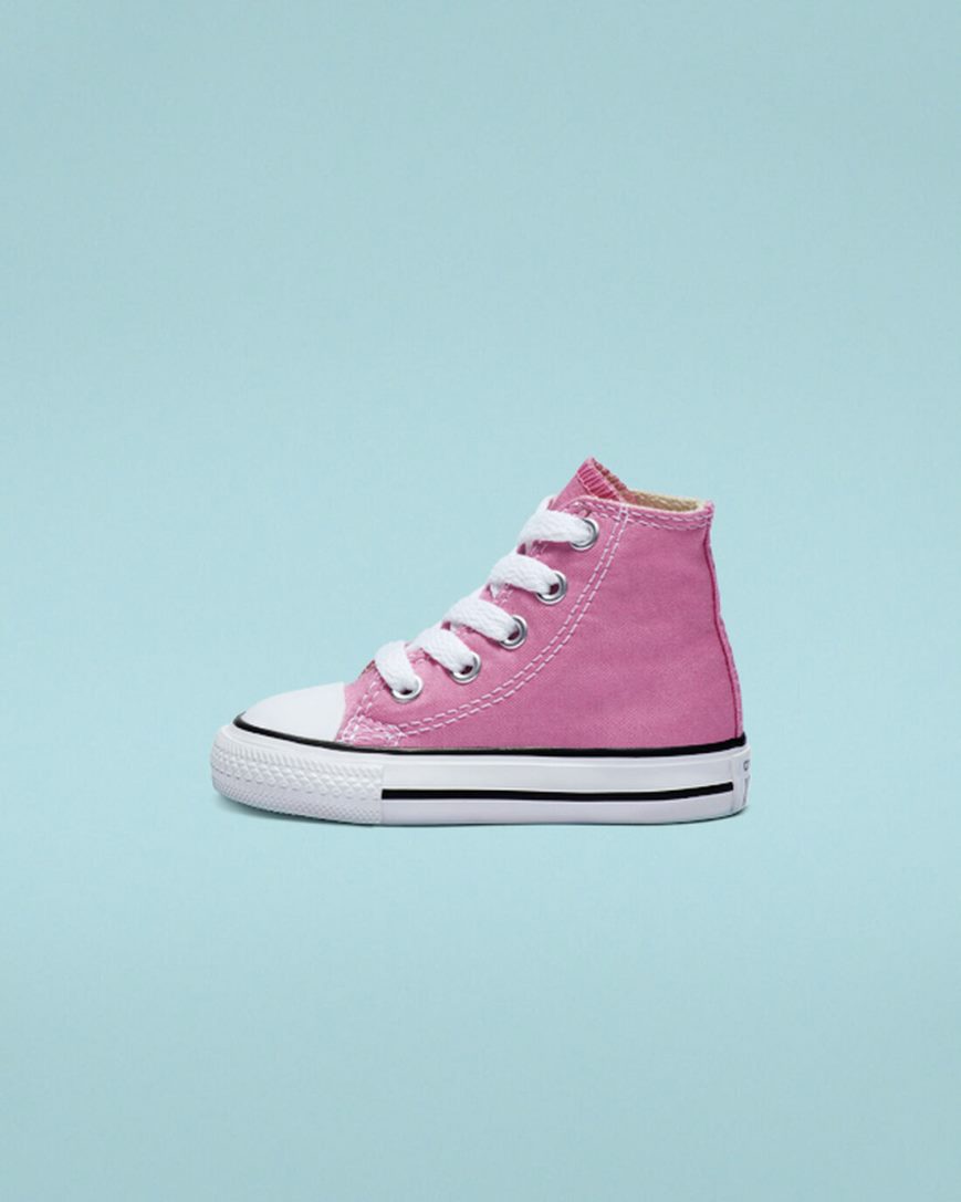 Pink Converse Chuck Taylor All Star Classic Girls' High Top Shoes | VO3I7519K