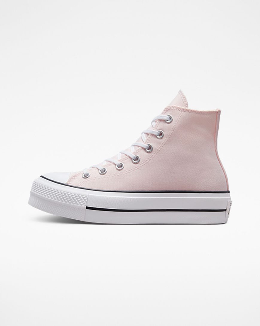 Pink / White / Black Converse Chuck Taylor All Star Lift Canvas High Top Women's Platform Shoes | WO7541L3I