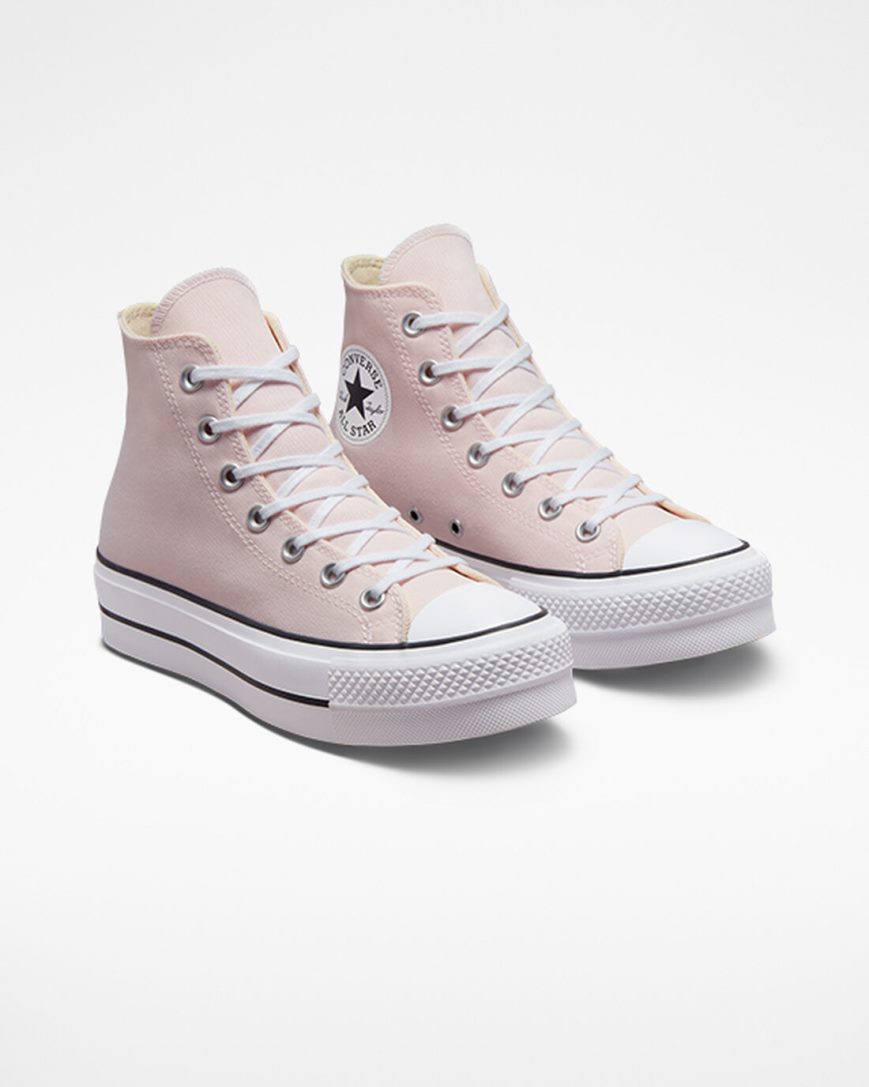 Pink / White / Black Converse Chuck Taylor All Star Lift Canvas High Top Women's Platform Shoes | WO7541L3I