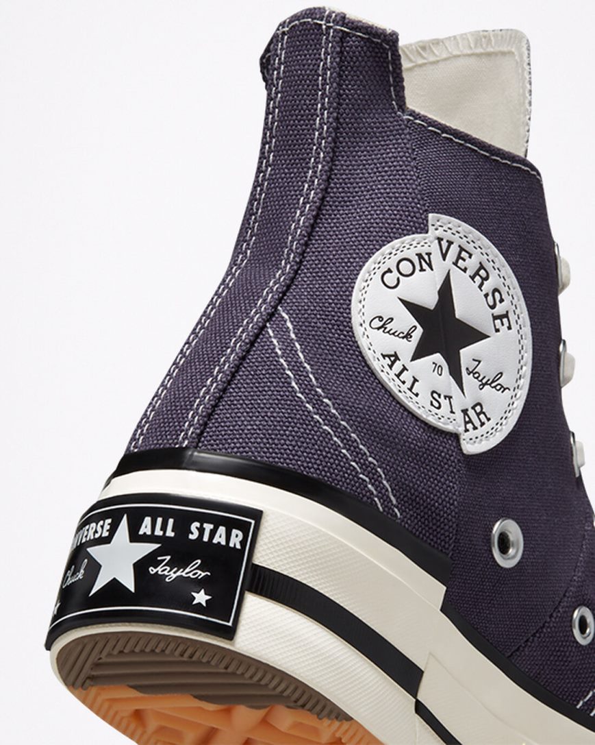 Purple / Black Converse Chuck 70 Plus Men's High Top Shoes | BM98531L7