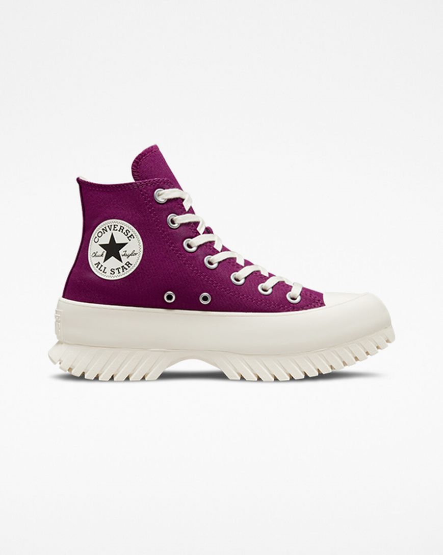 Purple / Black Converse Chuck Taylor All Star Lugged 2.0 Seasonal Color Women\'s High Top Shoes | QT7589LIK