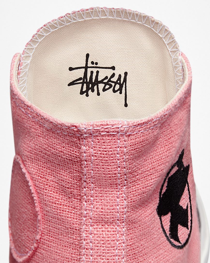 Purple / Black Converse x Stüssy Chuck 70 Women's High Top Shoes | TE51KL843