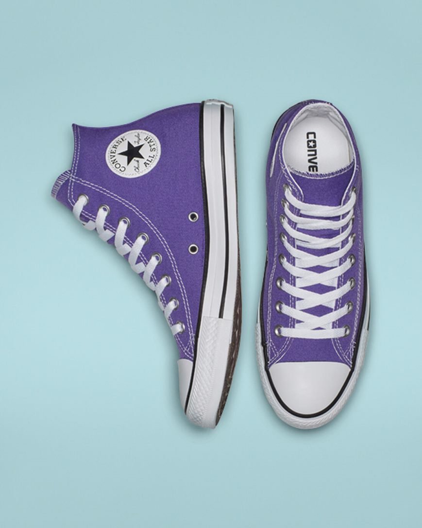 Purple Converse Chuck Taylor All Star Classic Women's High Top Shoes | XQ79LKI35