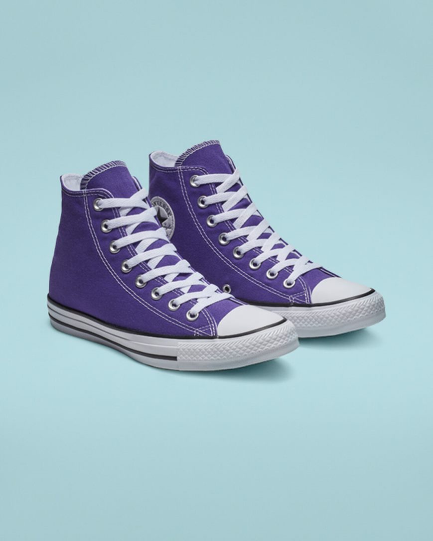 Purple Converse Chuck Taylor All Star Classic Women's High Top Shoes | XQ79LKI35