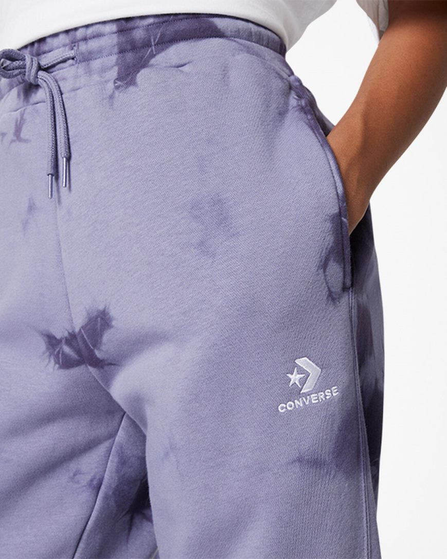 Purple Converse Go-To Star Chevron Washed Standard Fit Men's Sweatpants | FS8I51K43