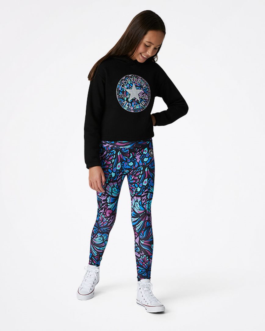 Purple Converse High-Rise Kaleidoscope Girls' Leggings | RWL3514I8