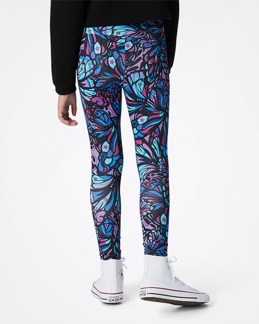 Purple Converse High-Rise Kaleidoscope Girls' Leggings | RWL3514I8