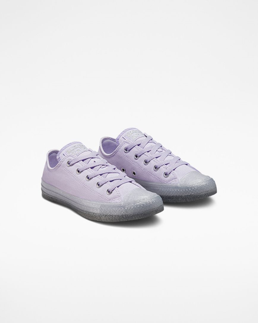 Purple / Purple Converse Chuck Taylor All Star Glitter Girls' Low Top Shoes | XAI475L39