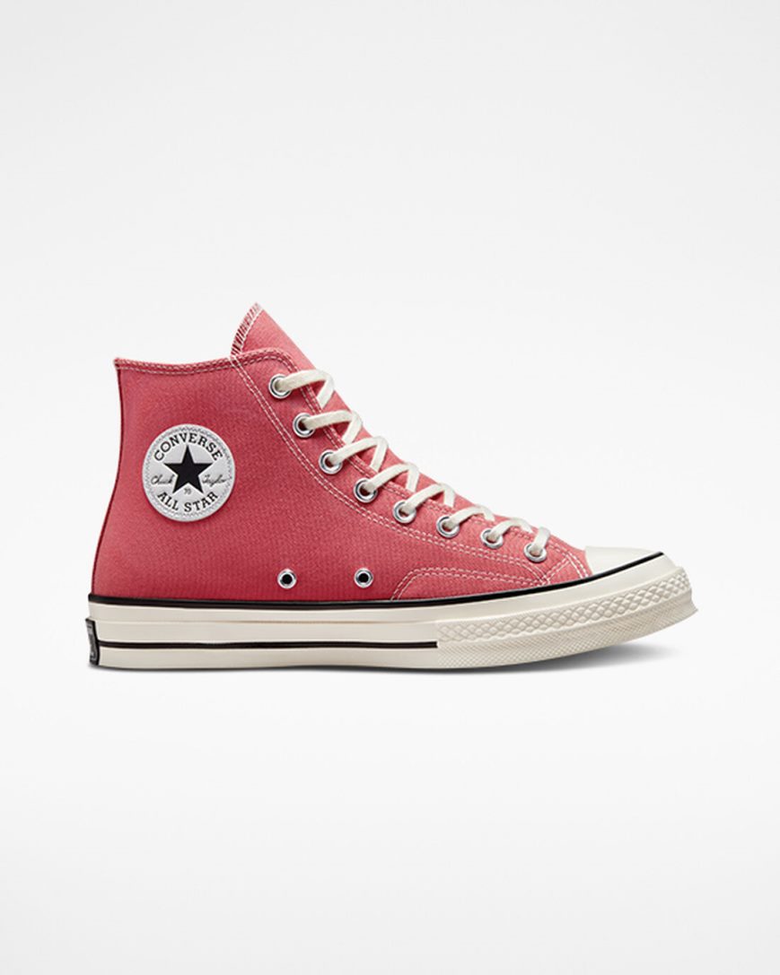 Red / Beige / Black Converse Chuck 70 Vintage Canvas Women\'s High Top Shoes | BU547L18K