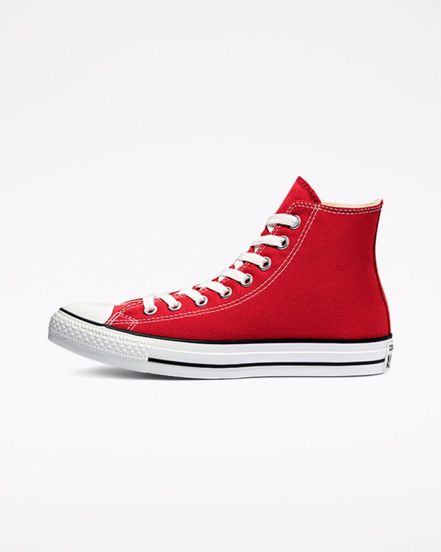 Red Converse Chuck Taylor All Star Classic Men's High Top Shoes | LJ538KI1L