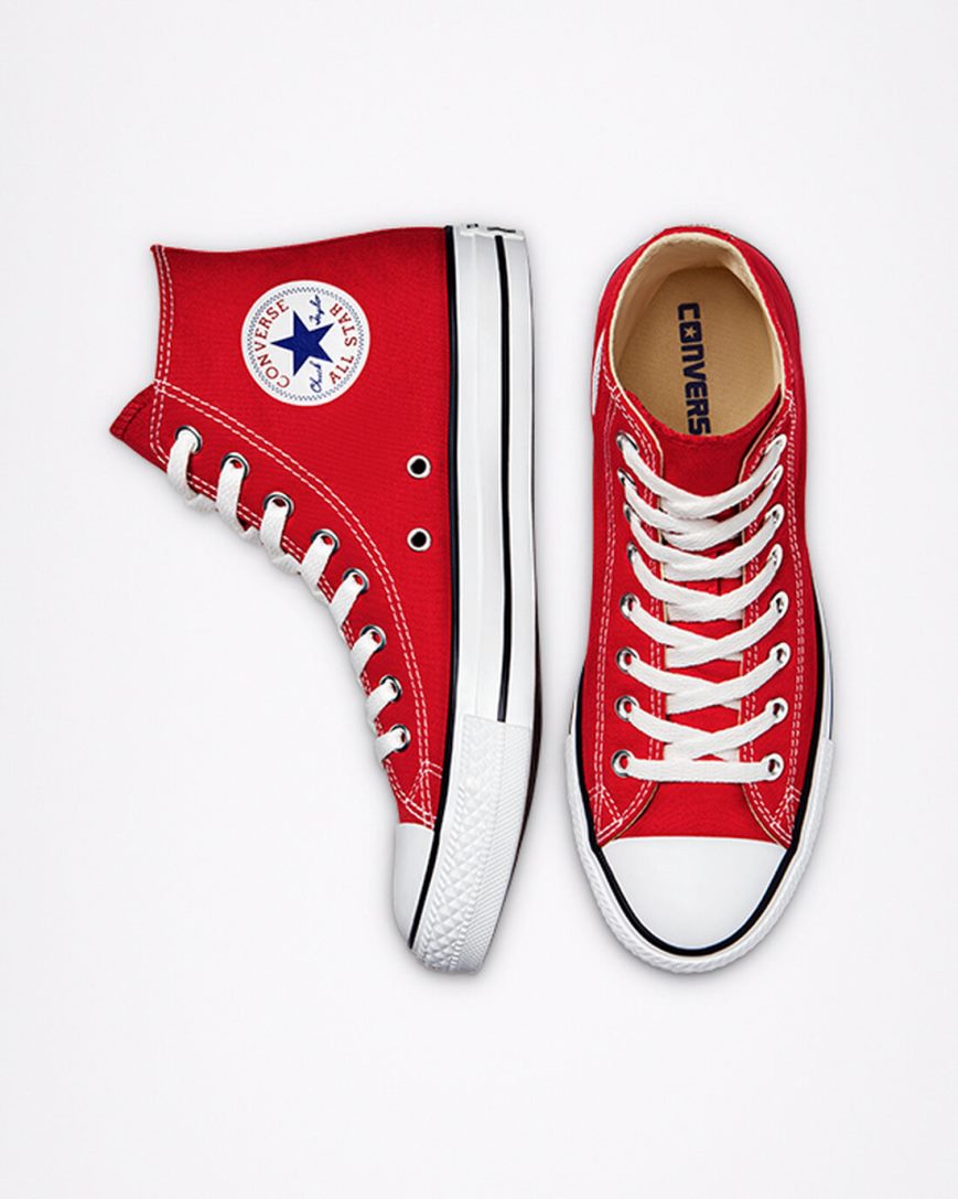 Red Converse Chuck Taylor All Star Classic Men's High Top Shoes | LJ538KI1L