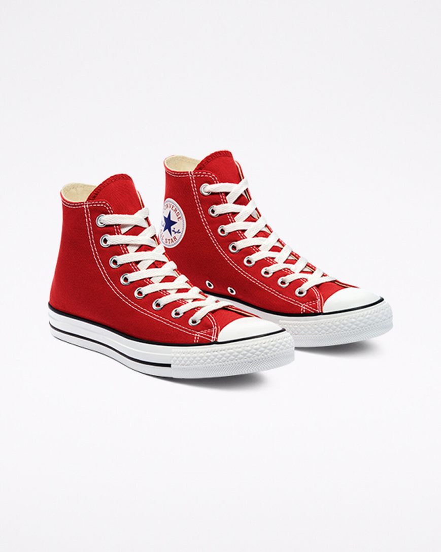 Red Converse Chuck Taylor All Star Classic Men's High Top Shoes | LJ538KI1L