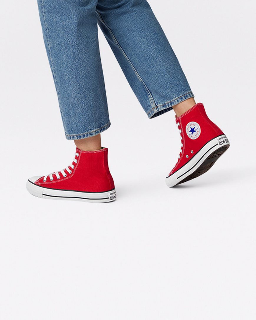 Red Converse Chuck Taylor All Star Classic Men's High Top Shoes | LJ538KI1L