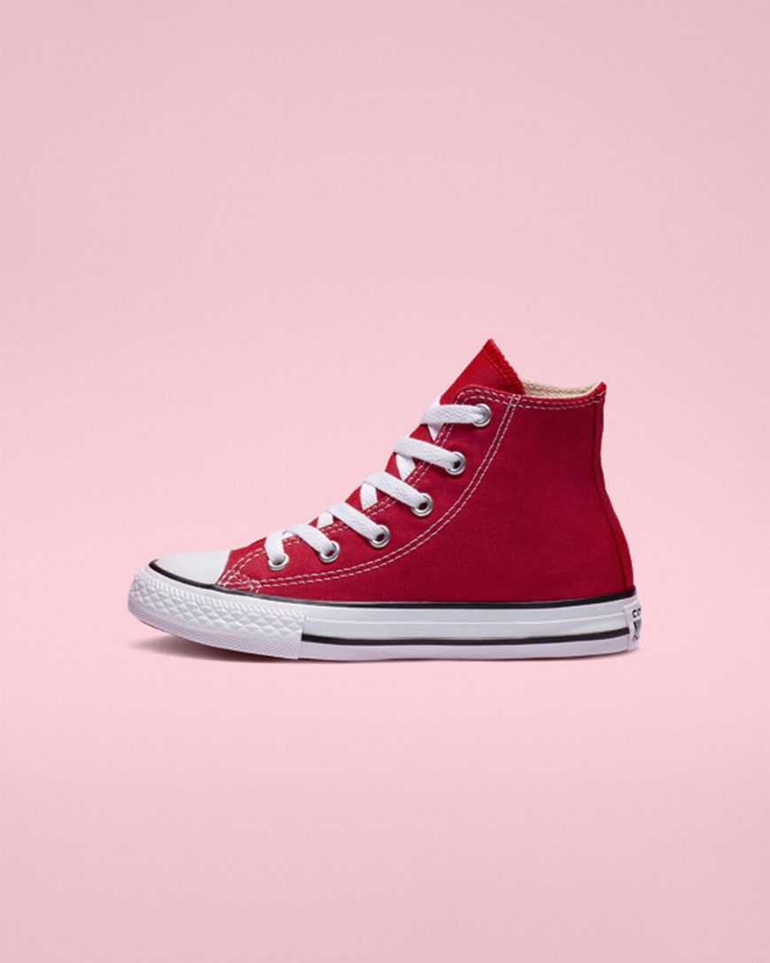 Red Converse Chuck Taylor All Star Classic Boys' High Top Shoes | LJKI7931L