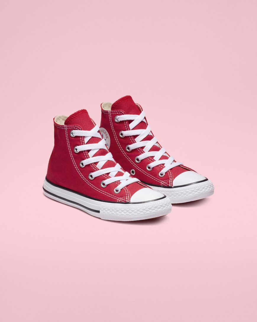 Red Converse Chuck Taylor All Star Classic Boys' High Top Shoes | LJKI7931L