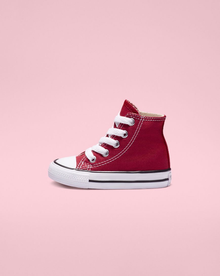 Red Converse Chuck Taylor All Star Classic Girls' High Top Shoes | LN489ILK1