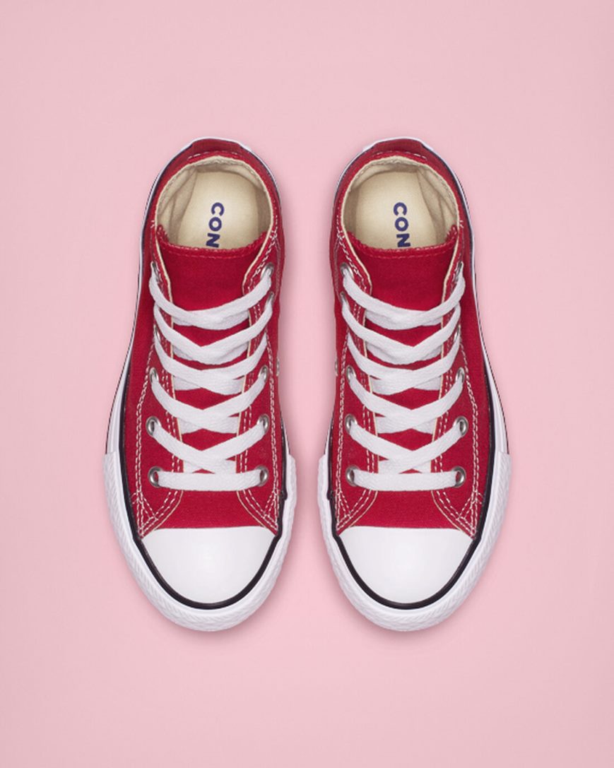 Red Converse Chuck Taylor All Star Classic Girls' High Top Shoes | XA35189LK