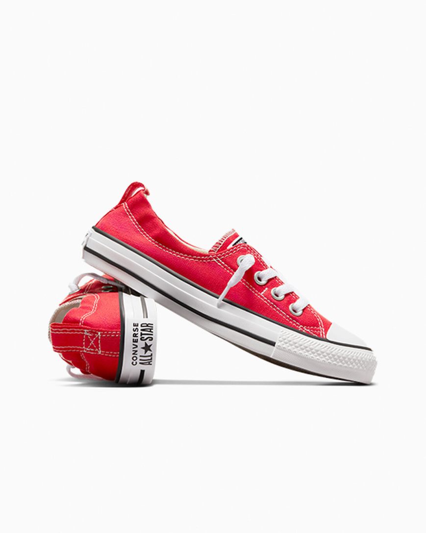 Red Converse Chuck Taylor All Star Shoreline Women's Slip On Shoes | BT874KLI3