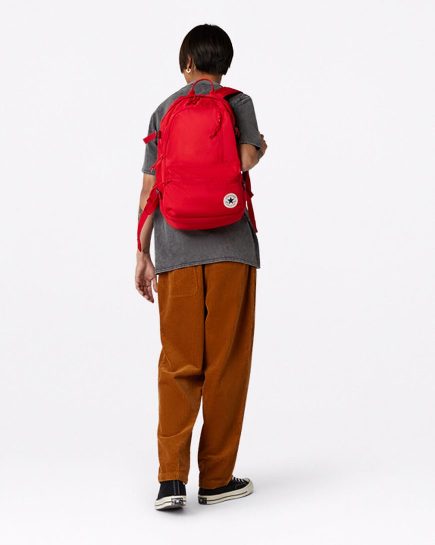 Red Converse Straight Edge Women's Backpacks | OB7491LK8