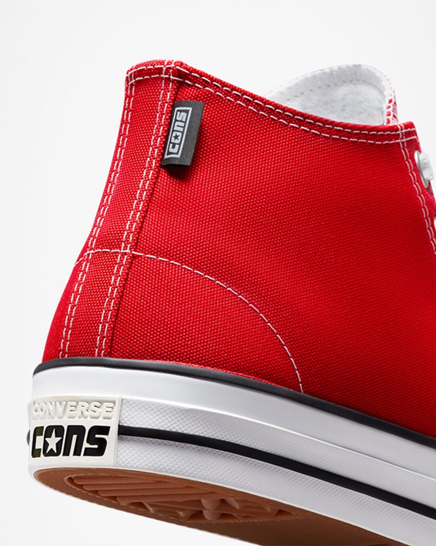 Red / White / Black Converse CONS Chuck Taylor All Star Pro Men's Skate Shoes | RK4L87195