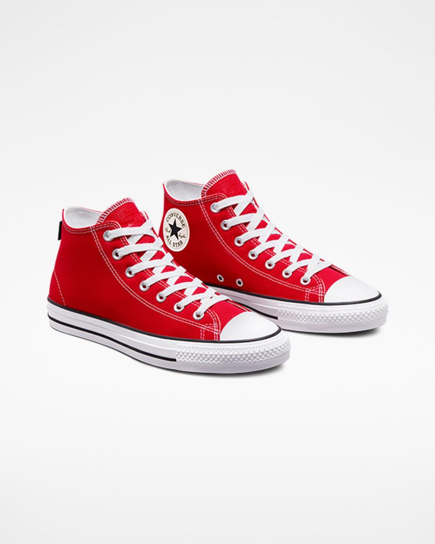 Red / White / Black Converse CONS Chuck Taylor All Star Pro Men's Skate Shoes | RK4L87195