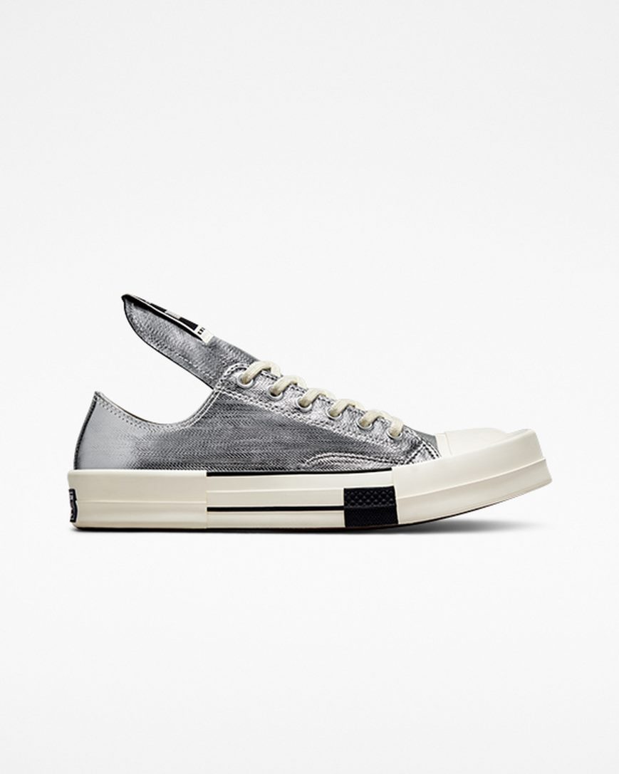 Silver / Black Converse TURBODRK Chuck 70 Women\'s Low Top Shoes | EZ891L45K