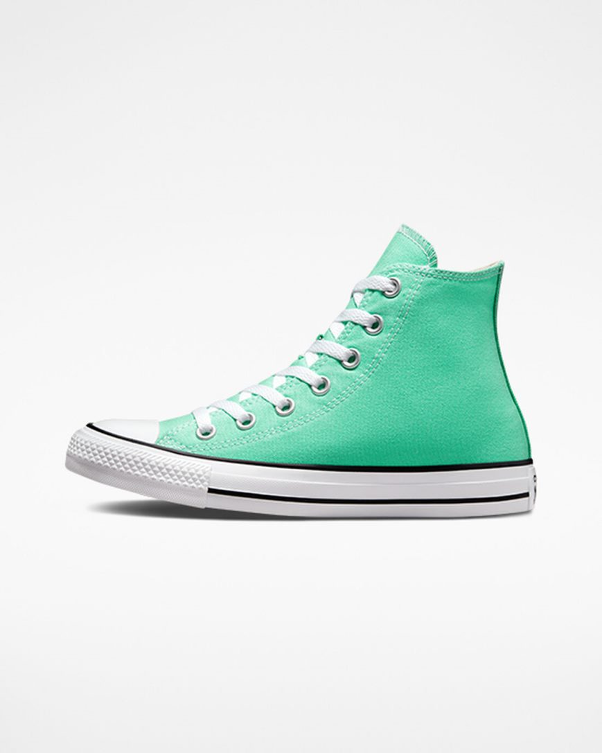 Turquoise / White / Black Converse Chuck Taylor All Star Seasonal Color Women's High Top Shoes | BS5914I3L