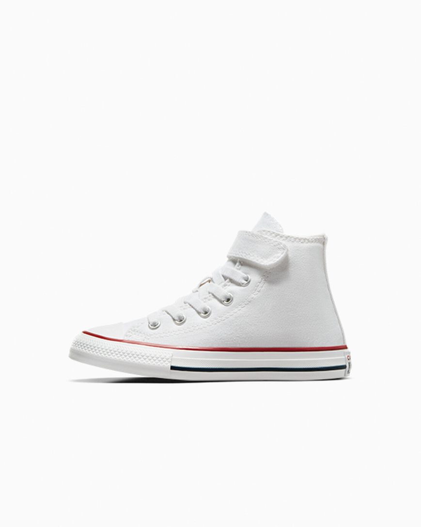 White / Beige Converse Chuck Taylor All Star Easy-On Girls' High Top Shoes | VM3LKI175