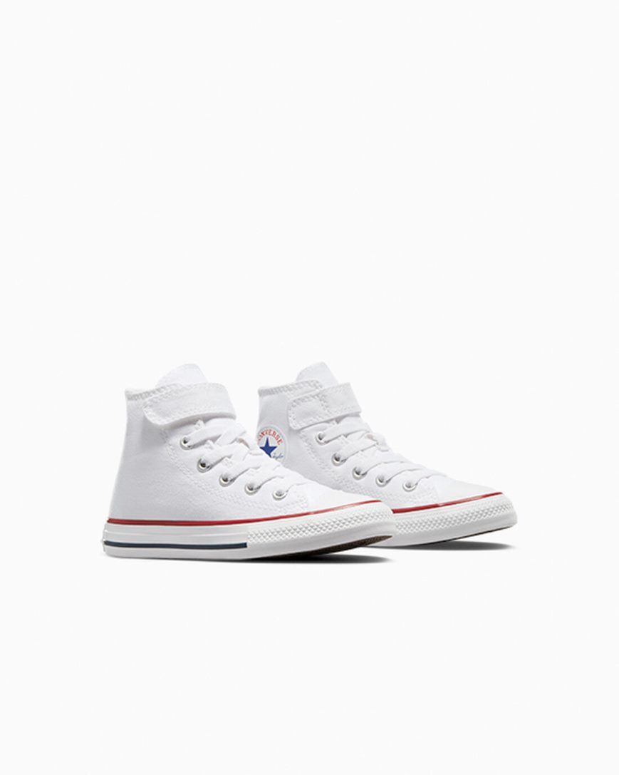 White / Beige Converse Chuck Taylor All Star Easy-On Girls' High Top Shoes | VM3LKI175