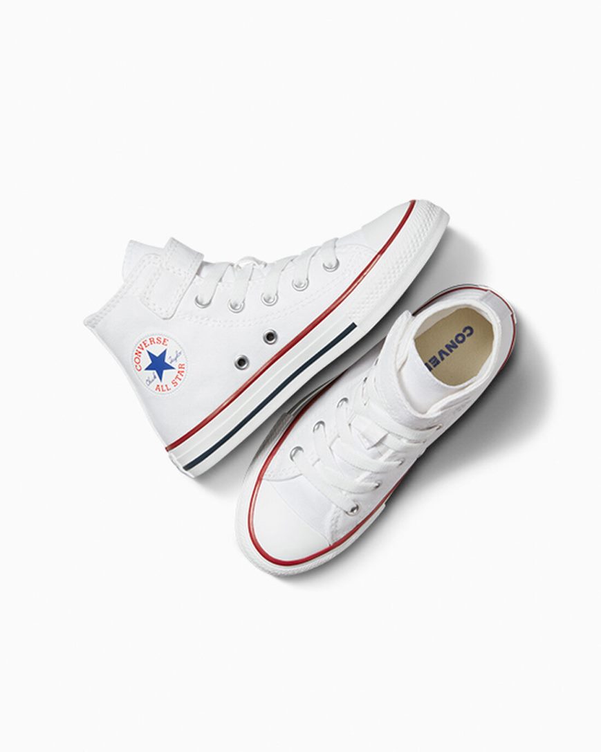 White / Beige Converse Chuck Taylor All Star Easy-On Girls' High Top Shoes | VM3LKI175