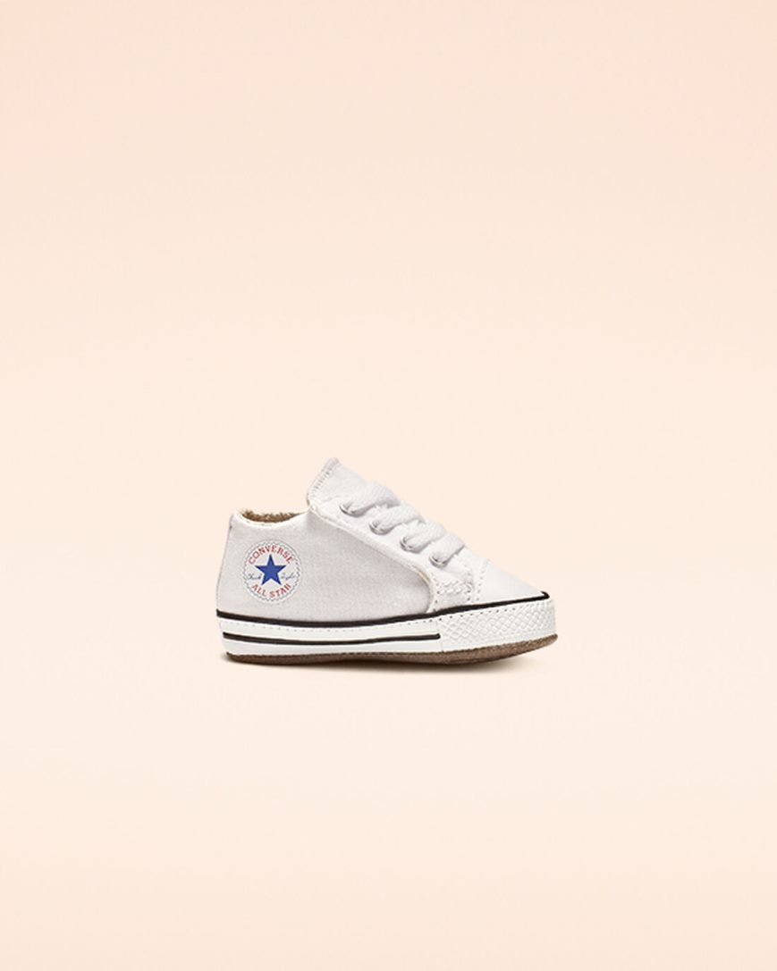 White / Beige White Converse Chuck Taylor All Star Cribster Easy-On Boys\' High Top Shoes | AM3KL7548