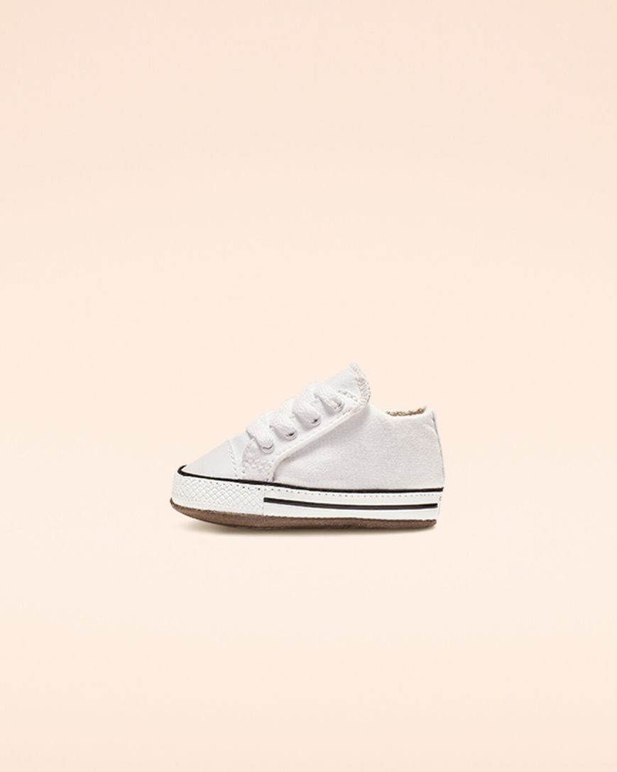 White / Beige White Converse Chuck Taylor All Star Cribster Easy-On Girls' High Top Shoes | UA51I49KL