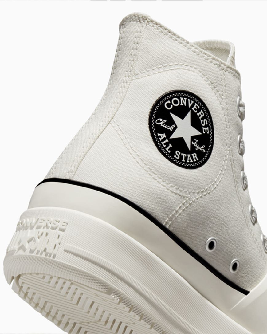 White / Black Converse Chuck Taylor All Star Construct Women's High Top Shoes | DG9478K5L